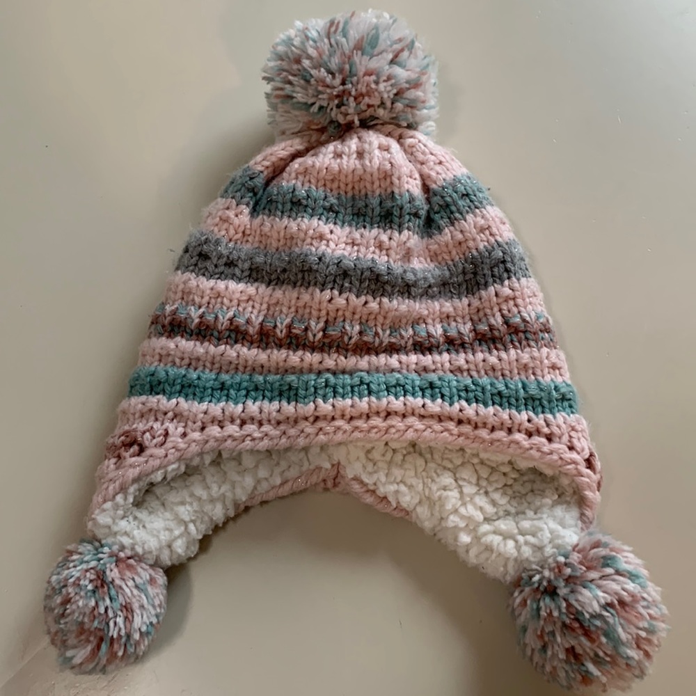 Scala Kids Pom Pom Knit Hat